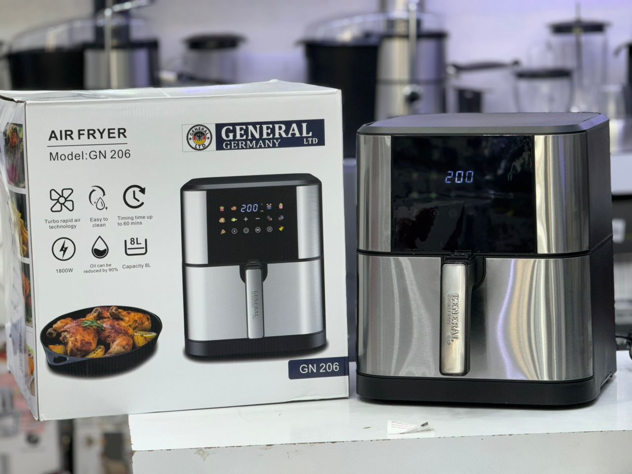 سرخ کن جنرال General_germanny مدل gn_206 با ظرفیت 8 لیتر