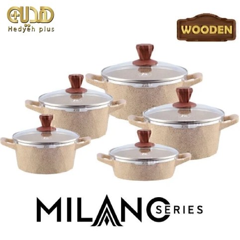 سرویس قابلمه میلانو ۱۰ پارچه گرانیتی مدل Z-7180